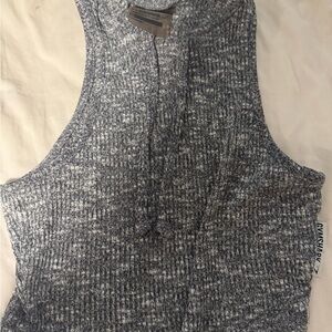 Gymshark Grey and White Knit Top